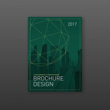 Teknoloji için broşür kapak tasarım şablonu