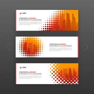 Soyut kurumsal yatay web afiş şablon