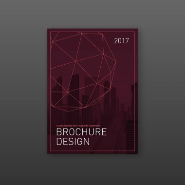 İnşaat için broşür kapak tasarım şablonu