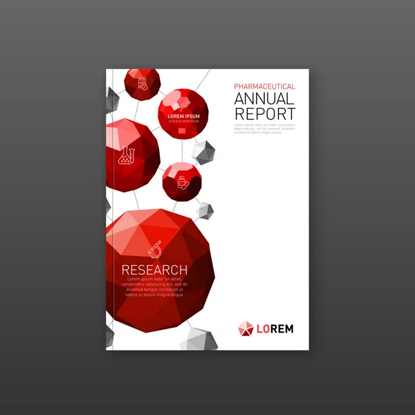 Medizinische Broschüre Cover-Vorlage, Flyer-Layout — Stockvektor
