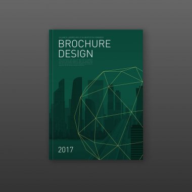 Kurumsal broşür kapak tasarım şablonu düzeni