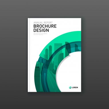 İş ve inşaat için broşür kapak tasarım düzen.