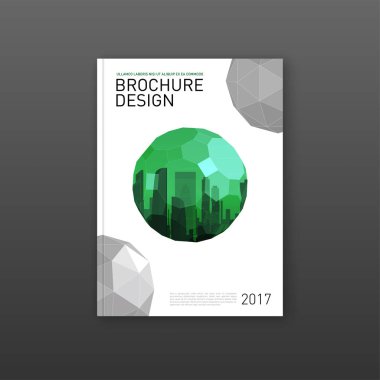 İnşaat için broşür kapak tasarım şablonu