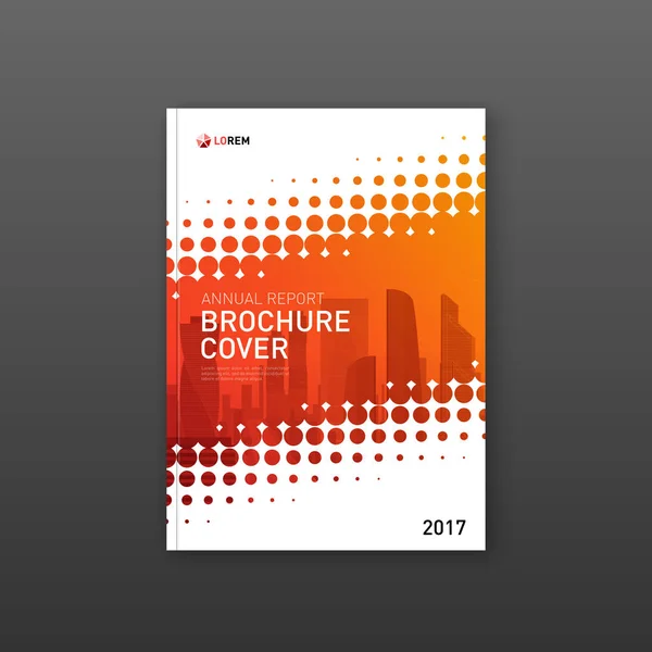 Broschüre Coverdesign-Vorlage für Bau- oder Technologieunternehmen. — Stockvektor