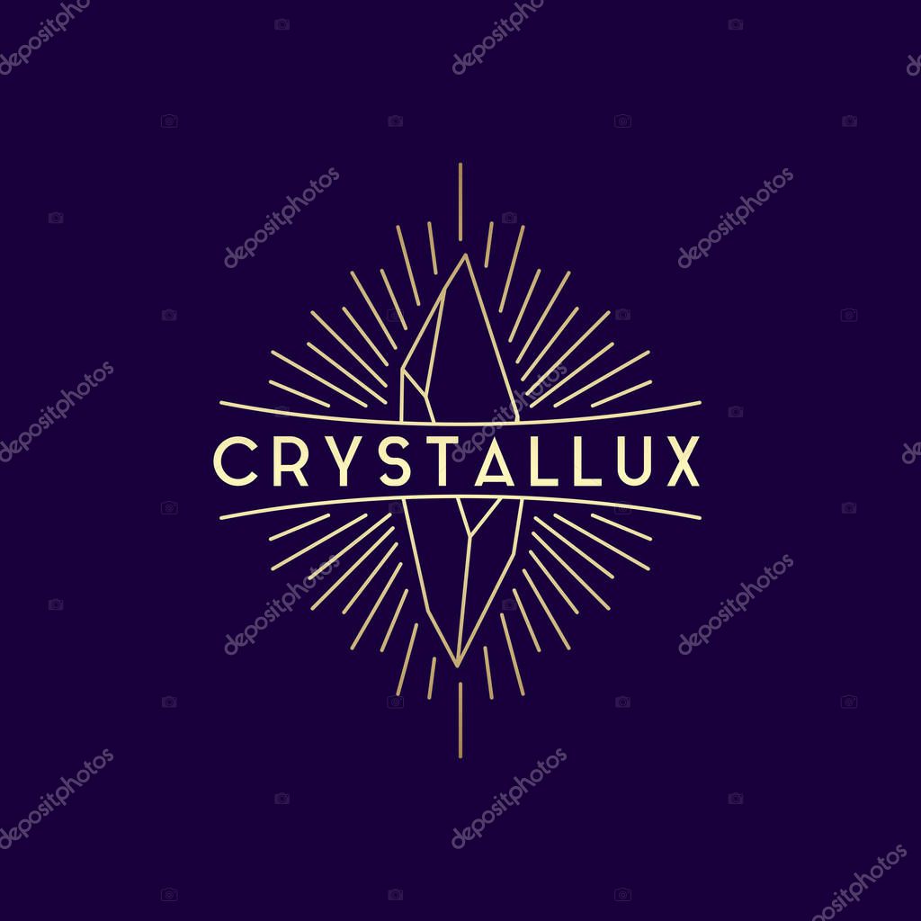 Modern vector jewellery or bijouterie logo concept for jewel boutique or jewellery company.