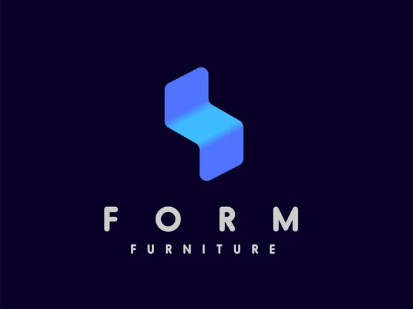 Modelo de logotipo de mobiliário minimalista moderno — Vetor de Stock