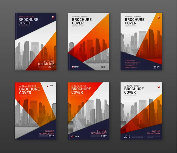 Broschyr cover designmallar för uppförande eller finansbolag. — Stock vektor