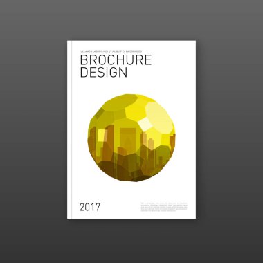 İnşaat veya teknoloji için broşür kapak tasarım şablonu