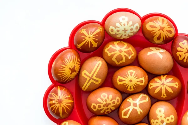 Mutlu ester yumurta dekore edilmiş — Stok fotoğraf