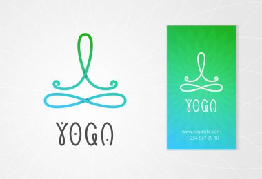 Yoga studio logo tasarım şablonu
