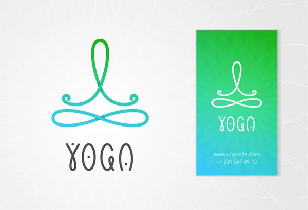 Modelo de design de logotipo de estúdio de ioga —  Vetores de Stock
