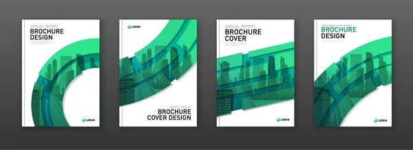 Brochure couverture conception mise en page pour les entreprises — Image vectorielle