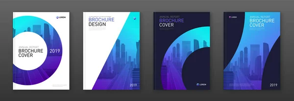 Brochure copertina layout di design impostato per le imprese — Vettoriale Stock