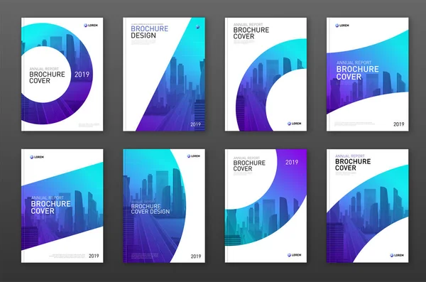 Conjunto de diseño de portada de folleto para negocios — Vector de stock