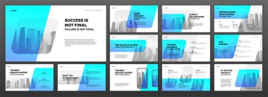 İş için modern sunum şablonları ayarlandı.