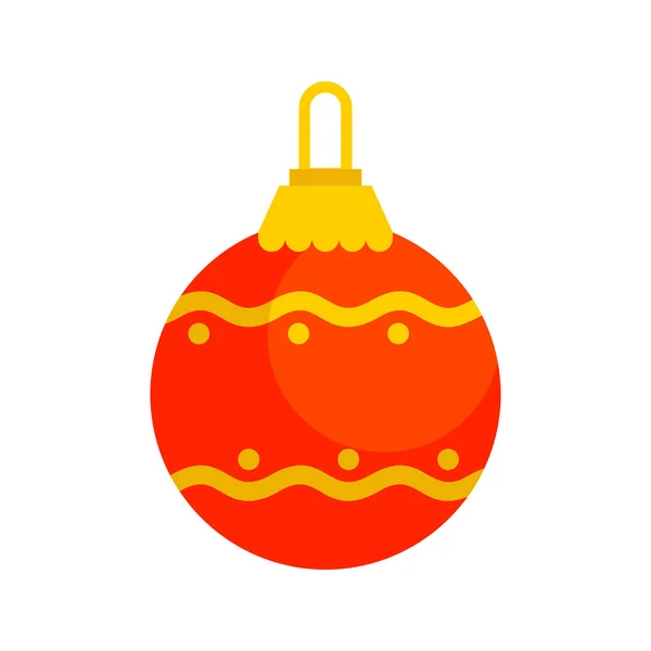 Red Decorative Christmas Ball Vector Illustration — Stock Vector