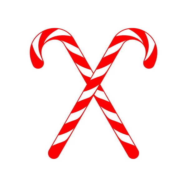 Navidad Candy Cane Cross Ilustración — Vector de stock