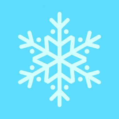 Kar tanesi yuvarlak simge vektör çizim