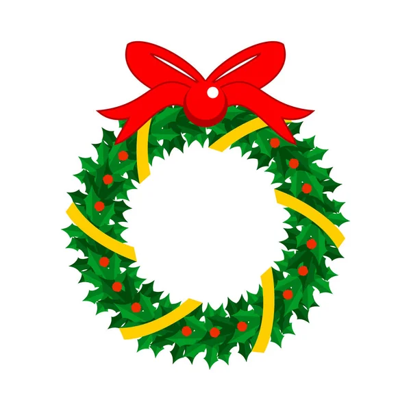 Illustrazione vettoriale della ghirlanda decorata di Natale — Vettoriale Stock