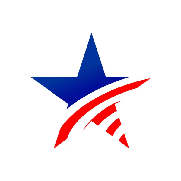 Estrella americana Símbolo creativo Diseño gráfico — Vector de stock