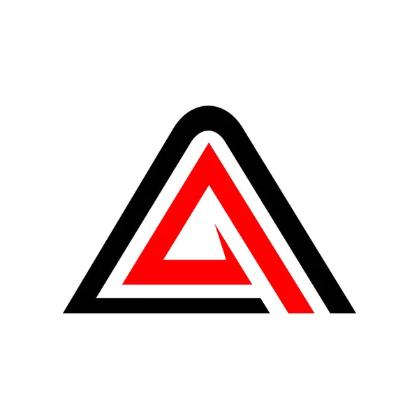 Počáteční A urychlit trojúhelník Symbol grafického designu — Stockový vektor