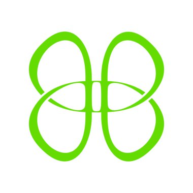 Soyut kelebek satır sembolü grafiği