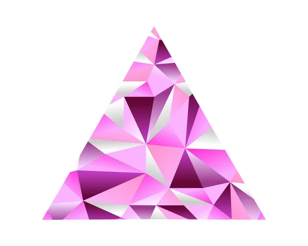 Rosa zaffiro basso poli triangolo forma sfondo — Vettoriale Stock