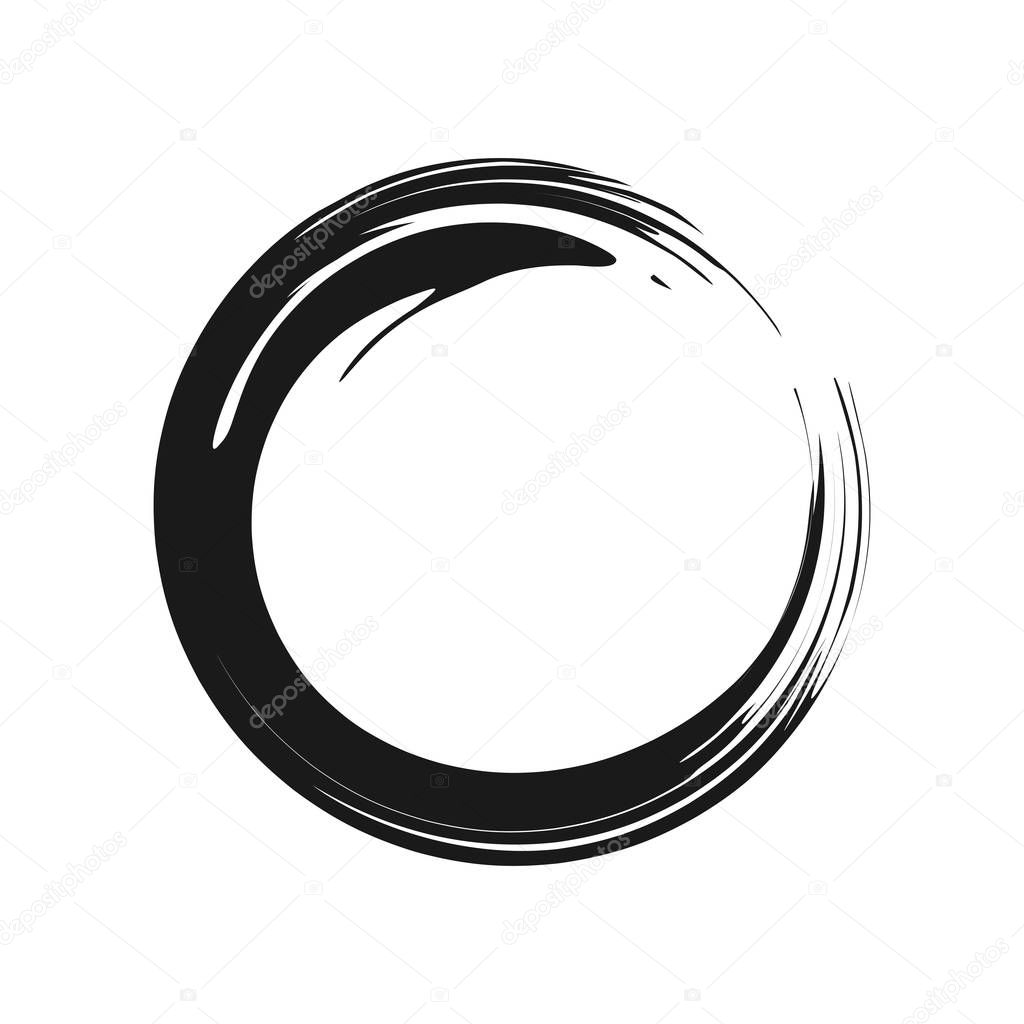 Zen Symbol Abstract Brush Vector Graphic Design