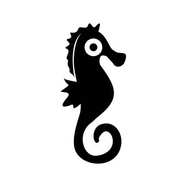 Sevimli deniz atı siluet