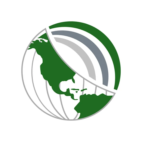 Yeşil dünya küresel ağ — Stok Vektör