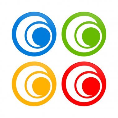 Soyut sarmal ilk G yuvarlak simgeler