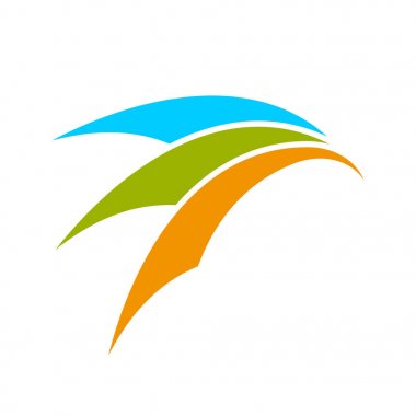 Soyut kemer hareketi sembolü Logo tasarımı