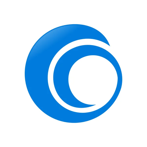 Абстрактний круглий спіральний Swoosh символ Дизайн логотипу — стоковий вектор