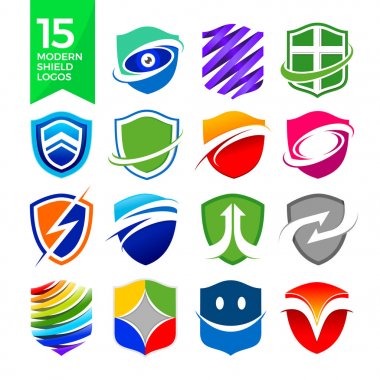 15 Modern kalkan logo tasarım