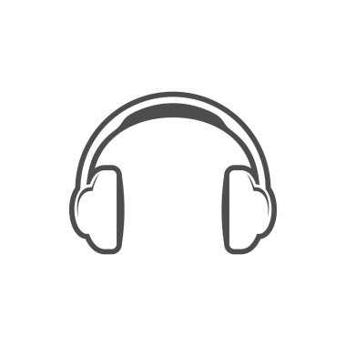 Kulaklık basit simgesi Beyaz tasarım