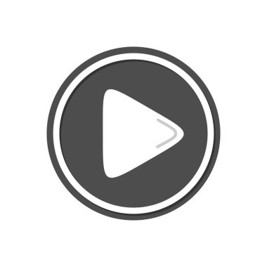 Medya yürüt düğmesi basit simgesi tasarım