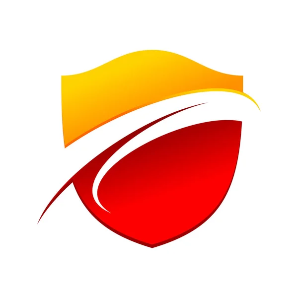 Płonące fala straży nowoczesne Tarcza Symbol Logo Design — Wektor stockowy