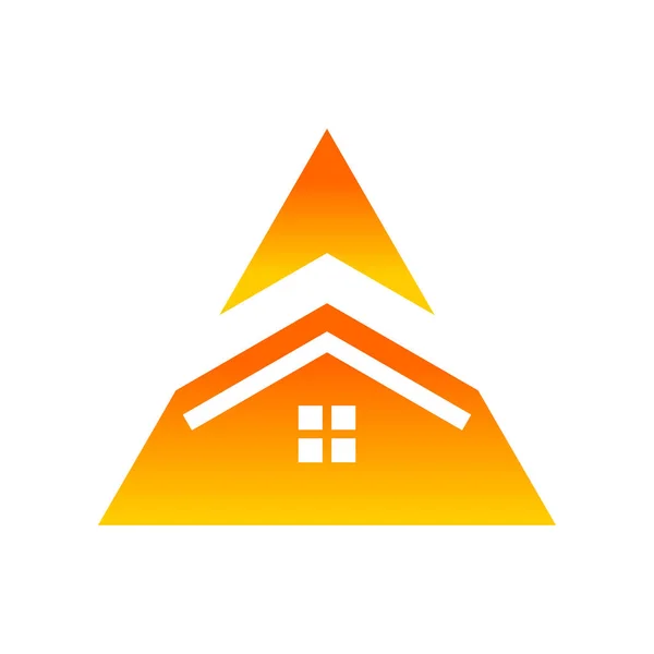 Imobiliário Casa Triângulo Vetor Símbolo Gráfico Logo Design — Vetor de Stock