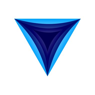 Üçgen Boyutsal deliğin vektör simge grafik Logo tasarımı