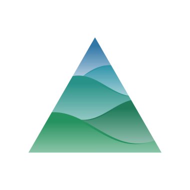 Sanatsal üçgen tepeler vektör simge grafik Logo tasarımı