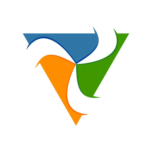 Spinner Driehoek Cirkel Vector Symbool Grafisch Logo Ontwerp — Stockvector