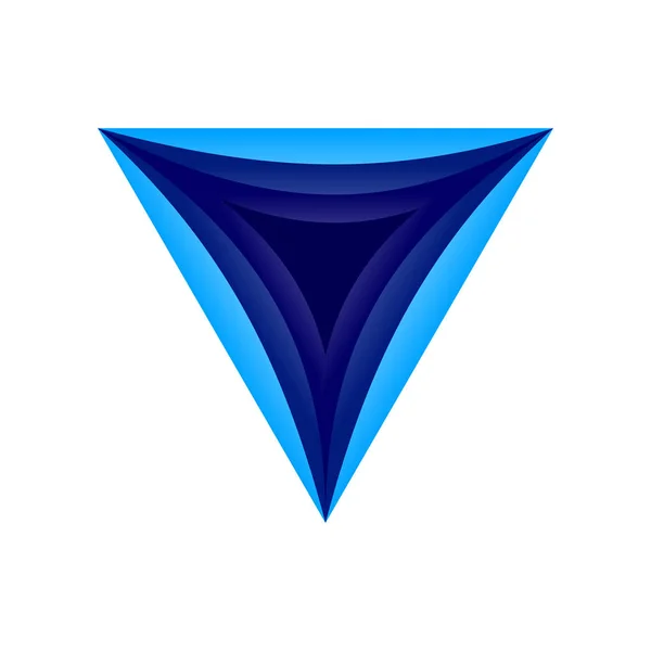 Трикутник Розмірний Отвір Векторний Символ Графічний Дизайн Логотипу — стоковий вектор