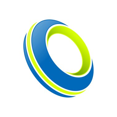 Soyut Mavi lastik kireç aksan vektör simge grafik Logo tasarımı