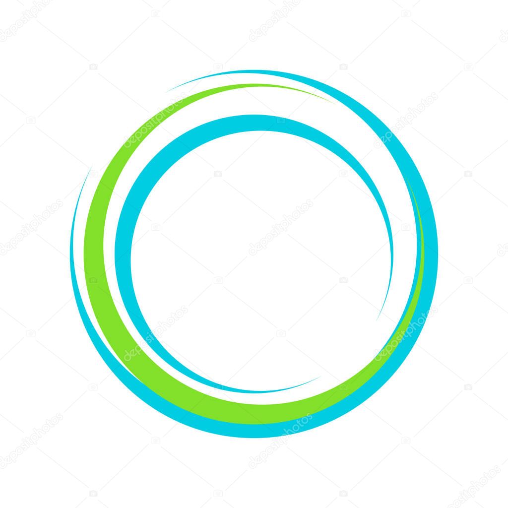 Abstract Vibrant Lens Circle Vector Symbol Graphic Logo Design