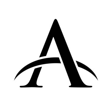 Başlık A Harf İmgesi Ufuk Çizgisi Simgesi Tasarımı