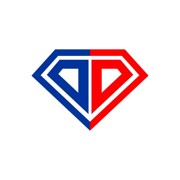 Diamante Inicial Carta Marca Vector Símbolo Gráfico Logo Ícone Design — Vetor de Stock
