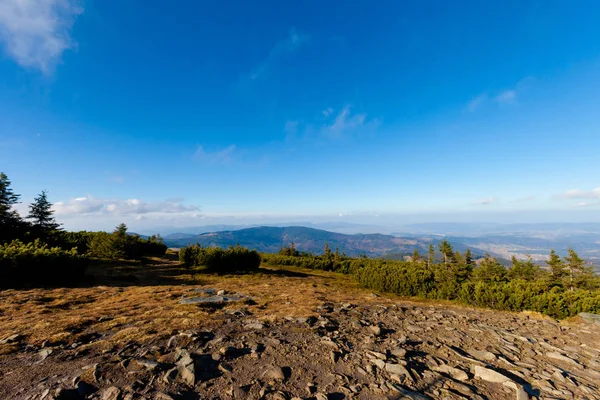 Beautiful autumn Beskidy mountains landscape — Stock Photo, Image