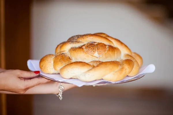 Traditional polish wedding bread detail — Stock Photo, Image