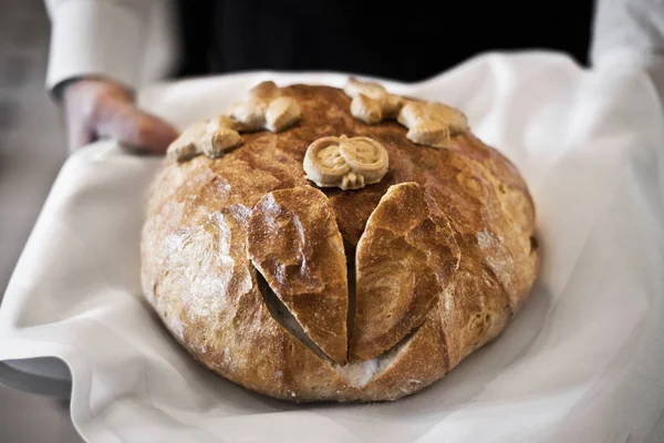 Traditionelle polnische Hochzeitsbrot Detail — Stockfoto