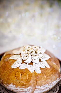 Geleneksel Polonya düğün ekmek detay